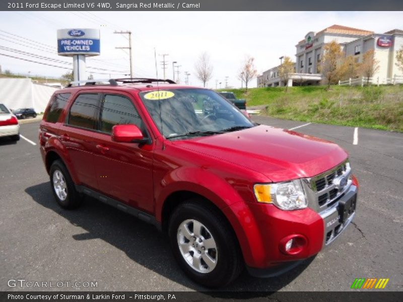 Sangria Red Metallic / Camel 2011 Ford Escape Limited V6 4WD