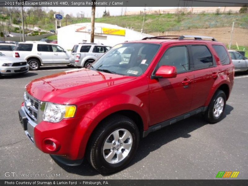 Sangria Red Metallic / Camel 2011 Ford Escape Limited V6 4WD