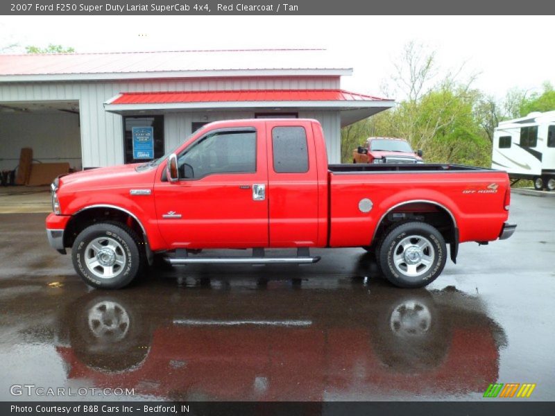 Red Clearcoat / Tan 2007 Ford F250 Super Duty Lariat SuperCab 4x4