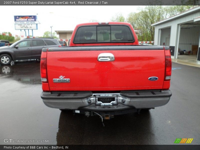 Red Clearcoat / Tan 2007 Ford F250 Super Duty Lariat SuperCab 4x4
