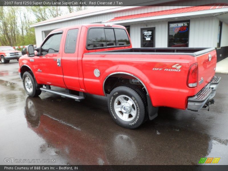 Red Clearcoat / Tan 2007 Ford F250 Super Duty Lariat SuperCab 4x4
