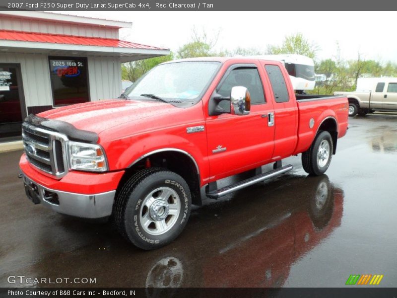 Red Clearcoat / Tan 2007 Ford F250 Super Duty Lariat SuperCab 4x4