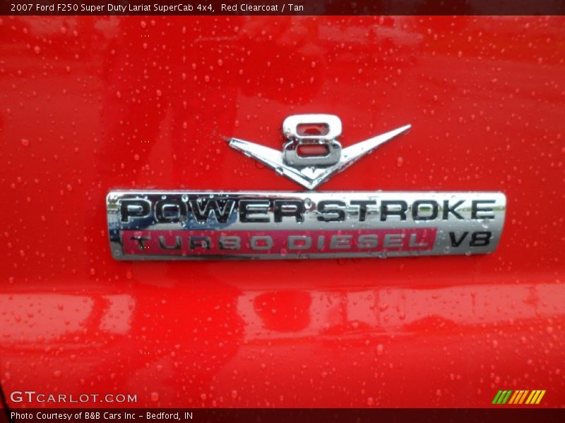 Red Clearcoat / Tan 2007 Ford F250 Super Duty Lariat SuperCab 4x4