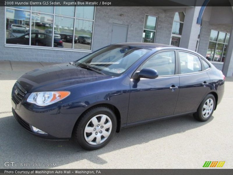 Regatta Blue Metallic / Beige 2008 Hyundai Elantra GLS Sedan