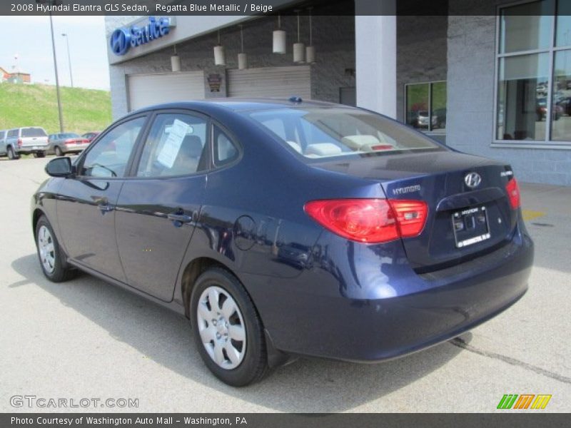 Regatta Blue Metallic / Beige 2008 Hyundai Elantra GLS Sedan