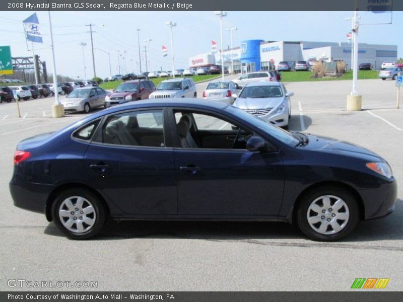 Regatta Blue Metallic / Beige 2008 Hyundai Elantra GLS Sedan