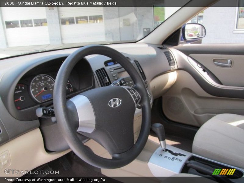 Regatta Blue Metallic / Beige 2008 Hyundai Elantra GLS Sedan