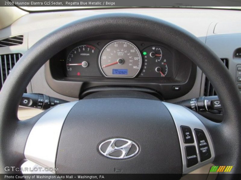 Regatta Blue Metallic / Beige 2008 Hyundai Elantra GLS Sedan