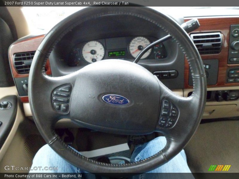 Red Clearcoat / Tan 2007 Ford F250 Super Duty Lariat SuperCab 4x4