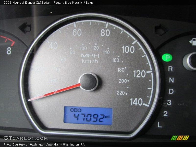 Regatta Blue Metallic / Beige 2008 Hyundai Elantra GLS Sedan