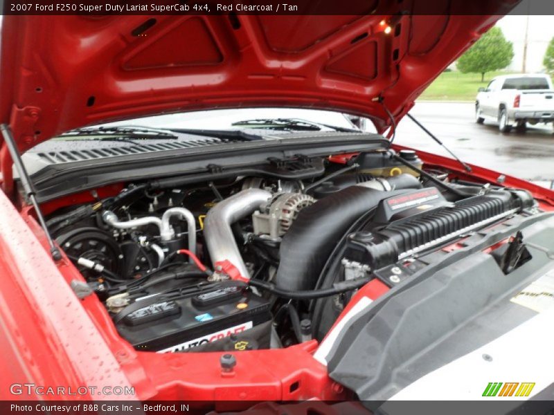 Red Clearcoat / Tan 2007 Ford F250 Super Duty Lariat SuperCab 4x4