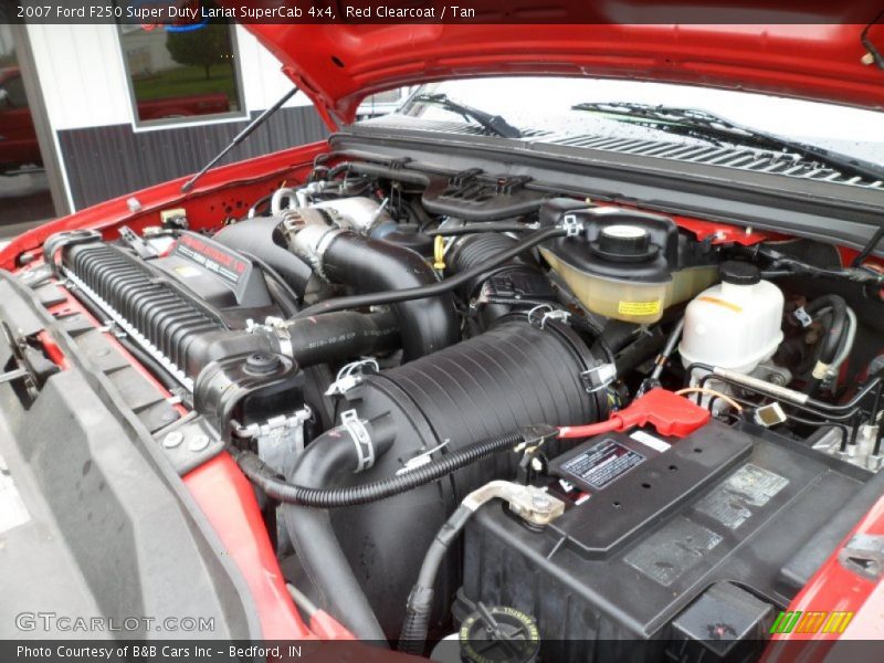 Red Clearcoat / Tan 2007 Ford F250 Super Duty Lariat SuperCab 4x4
