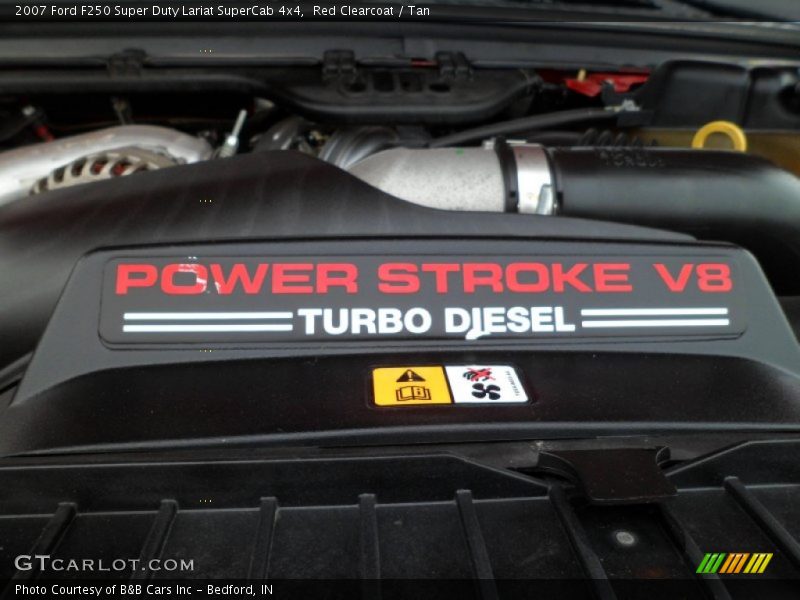 Red Clearcoat / Tan 2007 Ford F250 Super Duty Lariat SuperCab 4x4