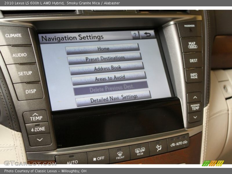 Controls of 2010 LS 600h L AWD Hybrid