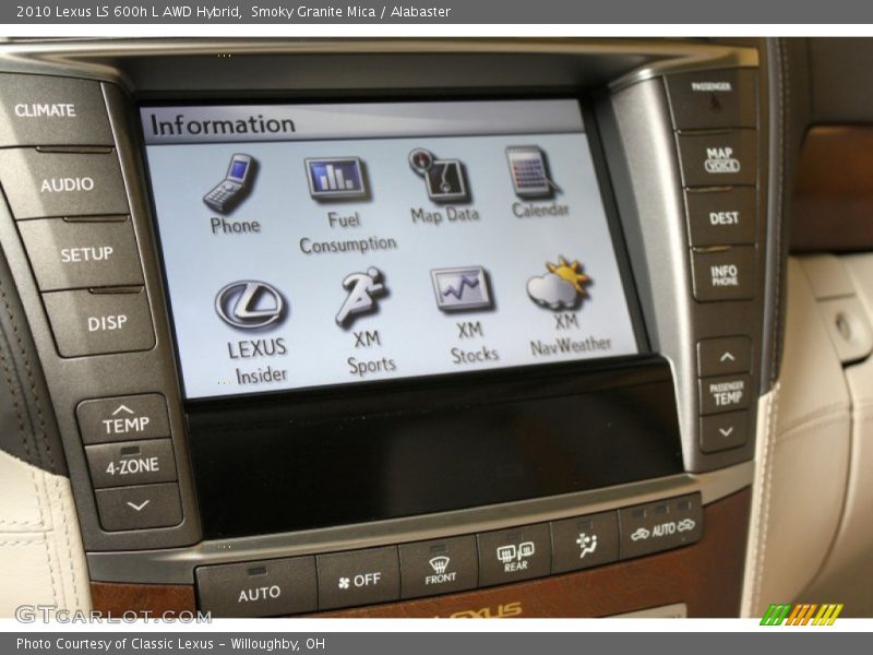 Controls of 2010 LS 600h L AWD Hybrid