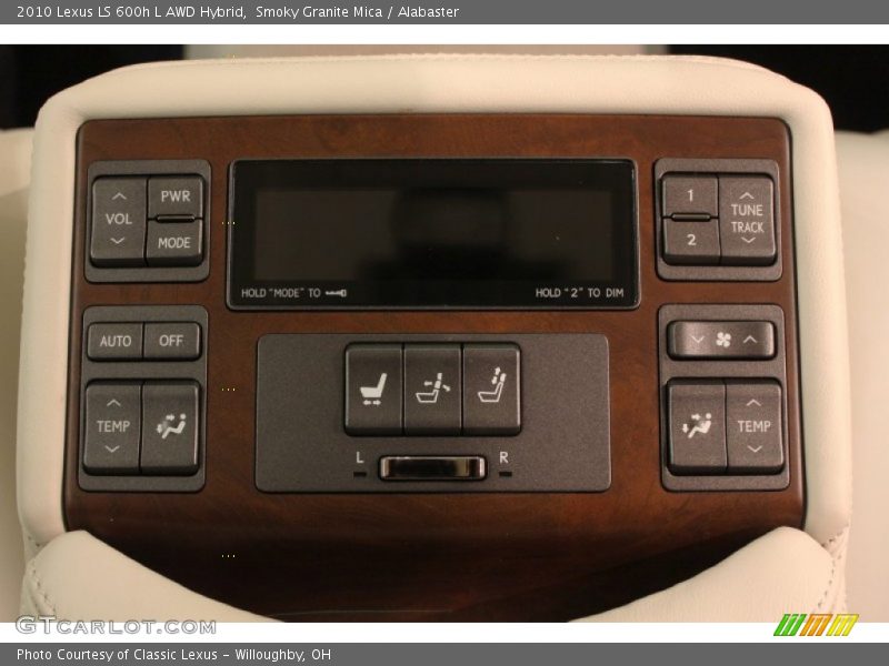 Rear Seat Controls - 2010 Lexus LS 600h L AWD Hybrid