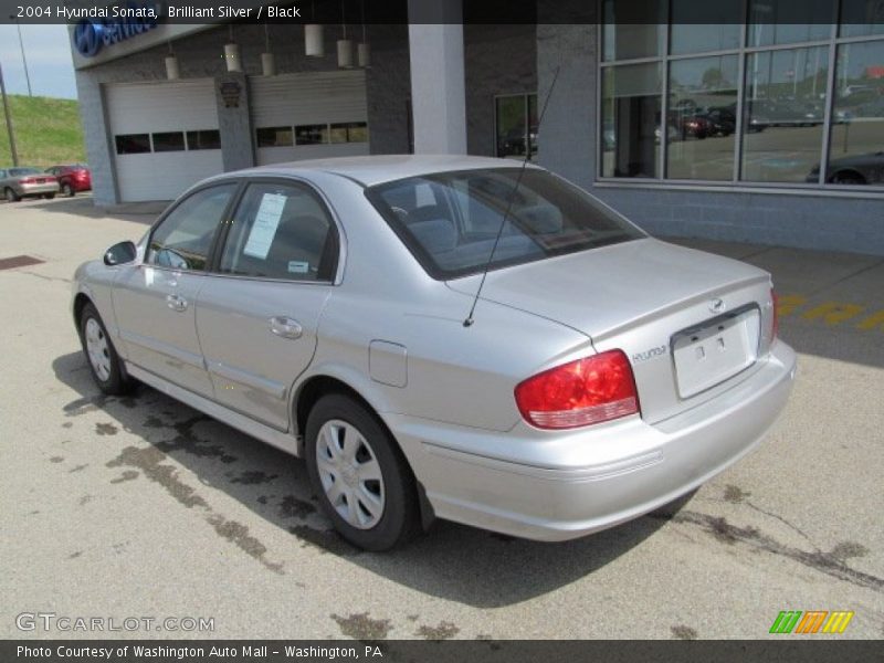 Brilliant Silver / Black 2004 Hyundai Sonata