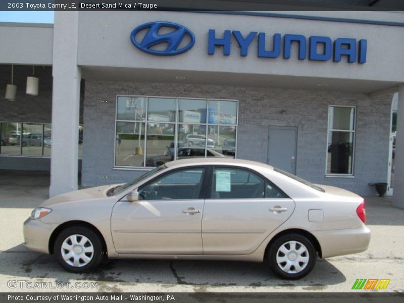 Desert Sand Mica / Taupe 2003 Toyota Camry LE