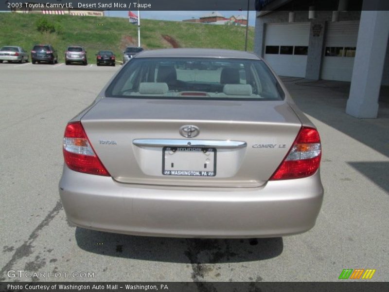 Desert Sand Mica / Taupe 2003 Toyota Camry LE