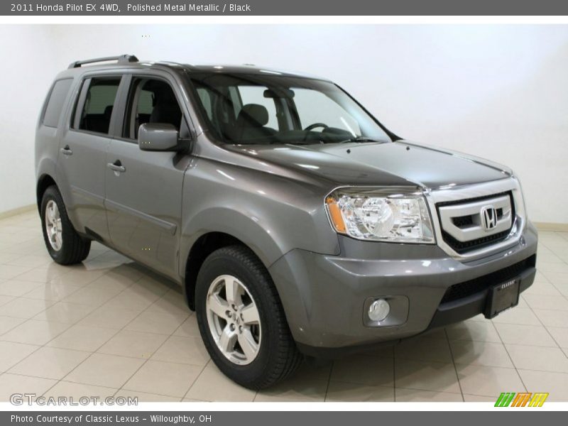 Polished Metal Metallic / Black 2011 Honda Pilot EX 4WD