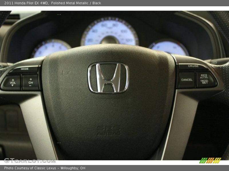 Polished Metal Metallic / Black 2011 Honda Pilot EX 4WD