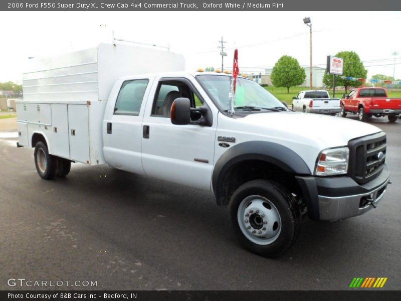 Oxford White / Medium Flint 2006 Ford F550 Super Duty XL Crew Cab 4x4 Commercial Truck