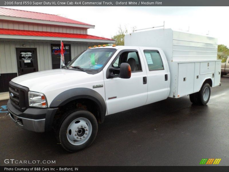 Oxford White / Medium Flint 2006 Ford F550 Super Duty XL Crew Cab 4x4 Commercial Truck