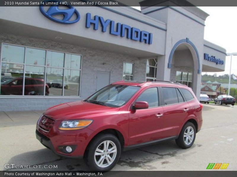 Venetian Red / Cocoa Black 2010 Hyundai Santa Fe Limited 4WD