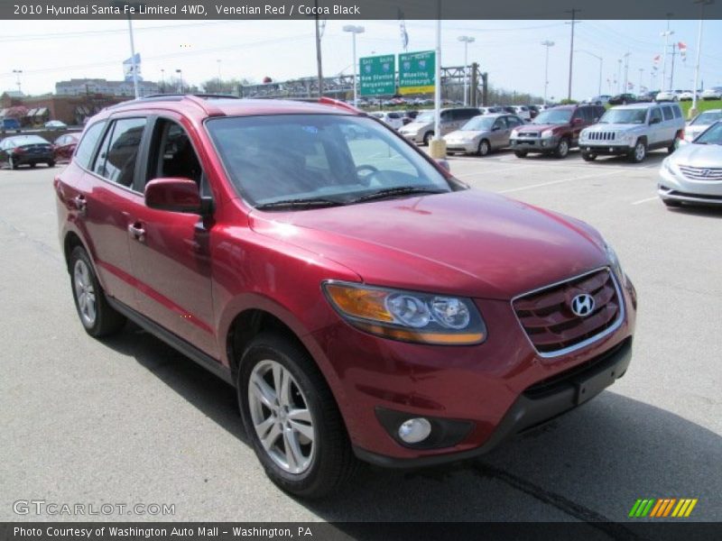 Venetian Red / Cocoa Black 2010 Hyundai Santa Fe Limited 4WD