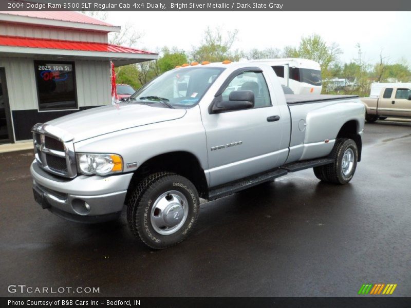 Bright Silver Metallic / Dark Slate Gray 2004 Dodge Ram 3500 SLT Regular Cab 4x4 Dually