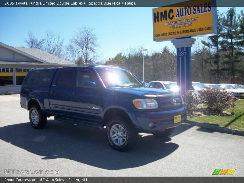 Spectra Blue Mica / Taupe 2005 Toyota Tundra Limited Double Cab 4x4