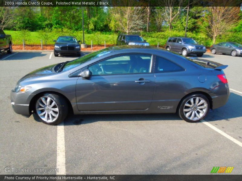 Polished Metal Metallic / Black 2009 Honda Civic Si Coupe