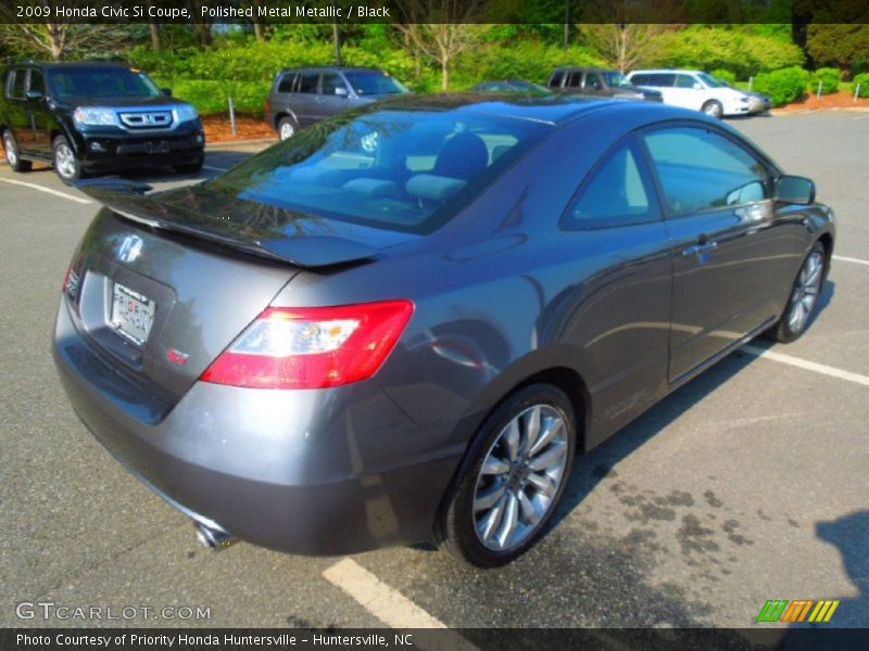 Polished Metal Metallic / Black 2009 Honda Civic Si Coupe