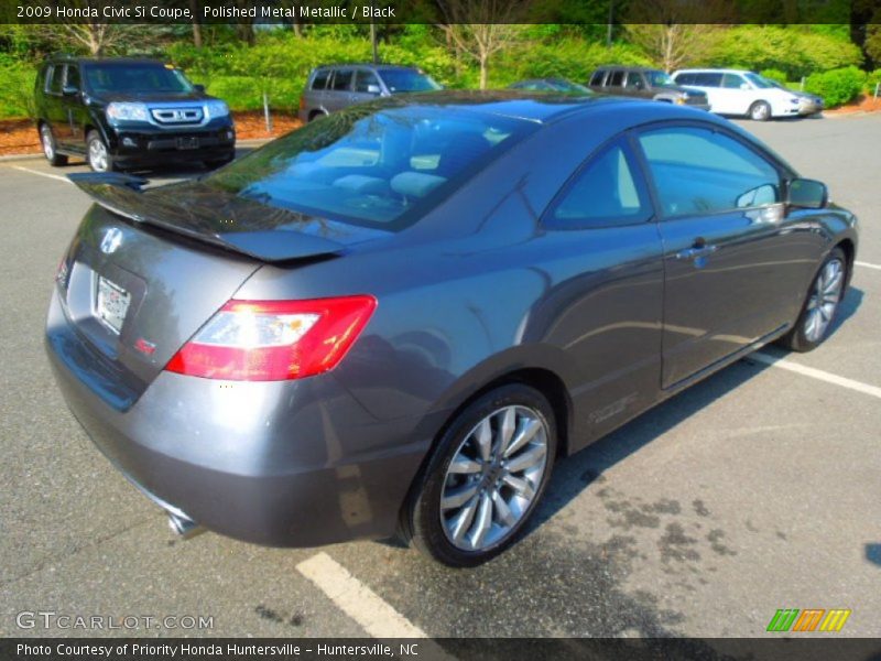 Polished Metal Metallic / Black 2009 Honda Civic Si Coupe