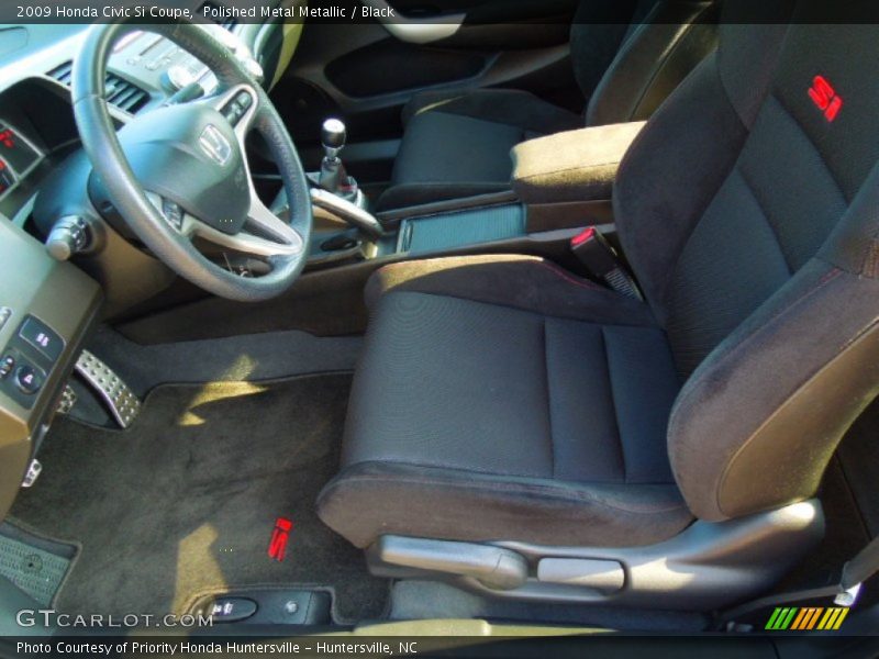 Polished Metal Metallic / Black 2009 Honda Civic Si Coupe