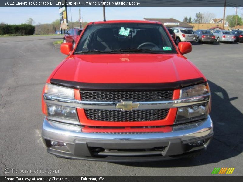 Inferno Orange Metallic / Ebony 2012 Chevrolet Colorado LT Crew Cab 4x4
