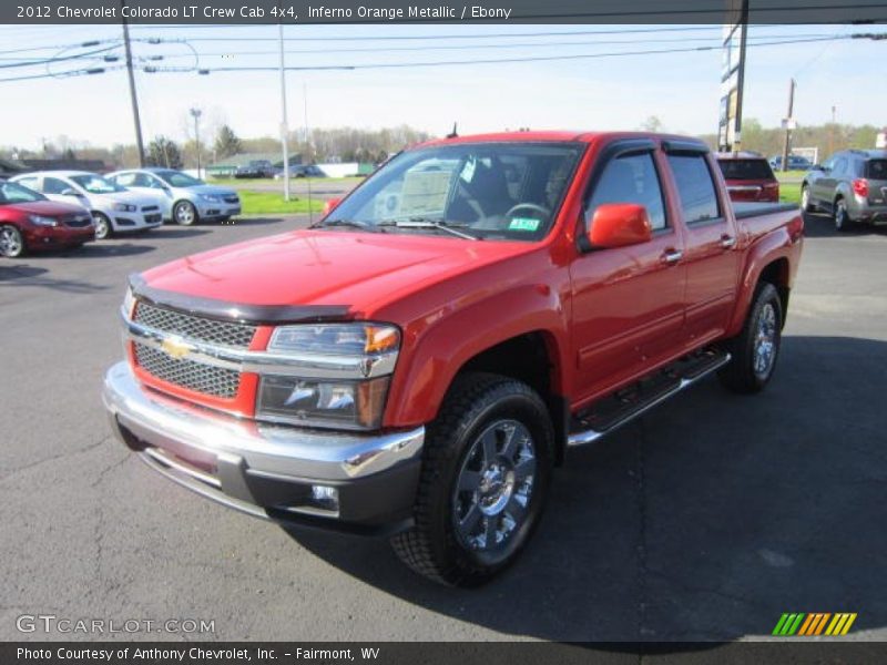 Inferno Orange Metallic / Ebony 2012 Chevrolet Colorado LT Crew Cab 4x4