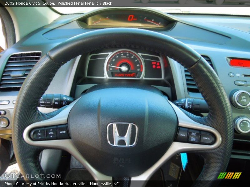 Polished Metal Metallic / Black 2009 Honda Civic Si Coupe