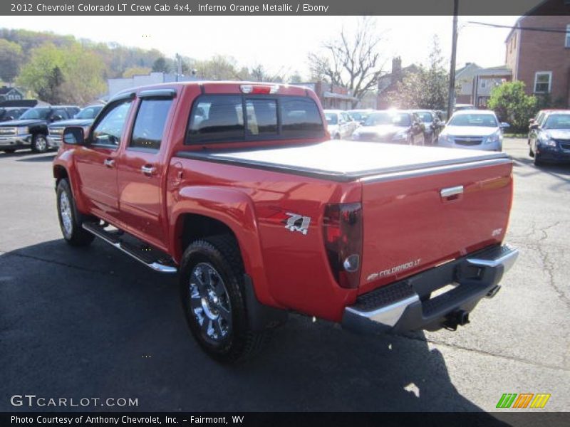 Inferno Orange Metallic / Ebony 2012 Chevrolet Colorado LT Crew Cab 4x4