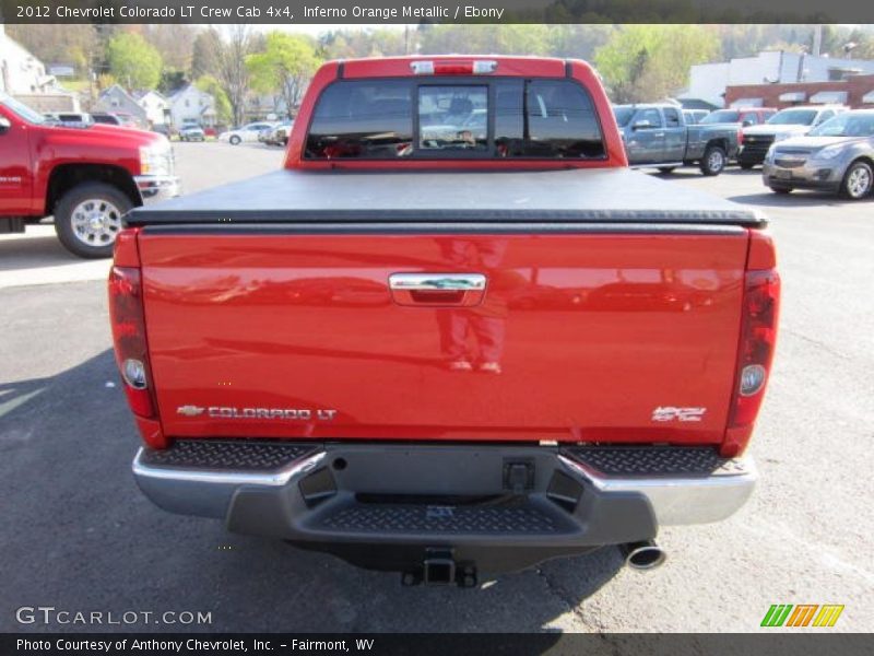 Inferno Orange Metallic / Ebony 2012 Chevrolet Colorado LT Crew Cab 4x4