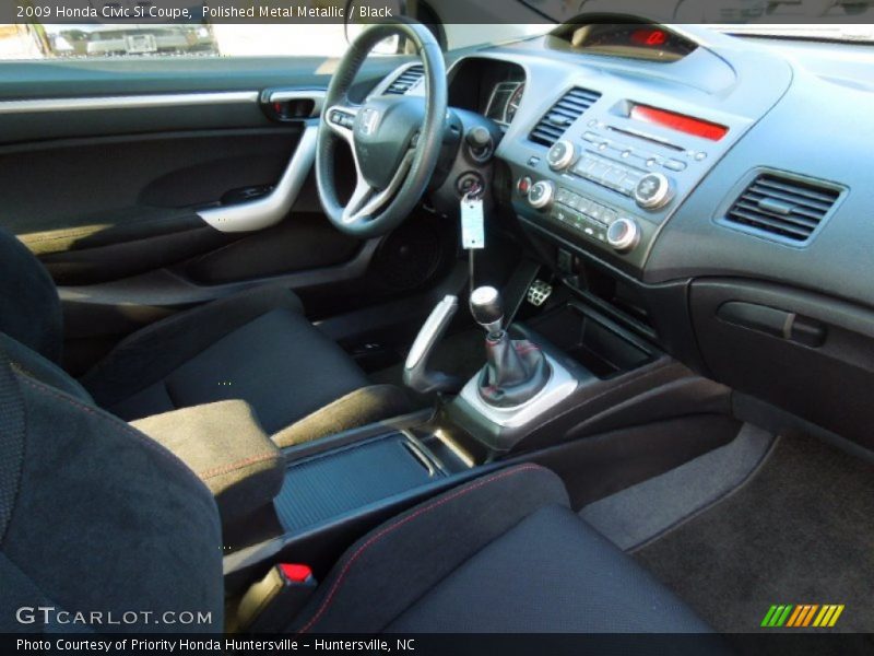 Polished Metal Metallic / Black 2009 Honda Civic Si Coupe