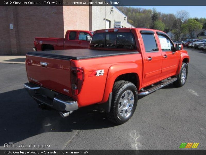 Inferno Orange Metallic / Ebony 2012 Chevrolet Colorado LT Crew Cab 4x4