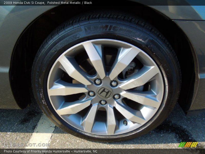 Polished Metal Metallic / Black 2009 Honda Civic Si Coupe