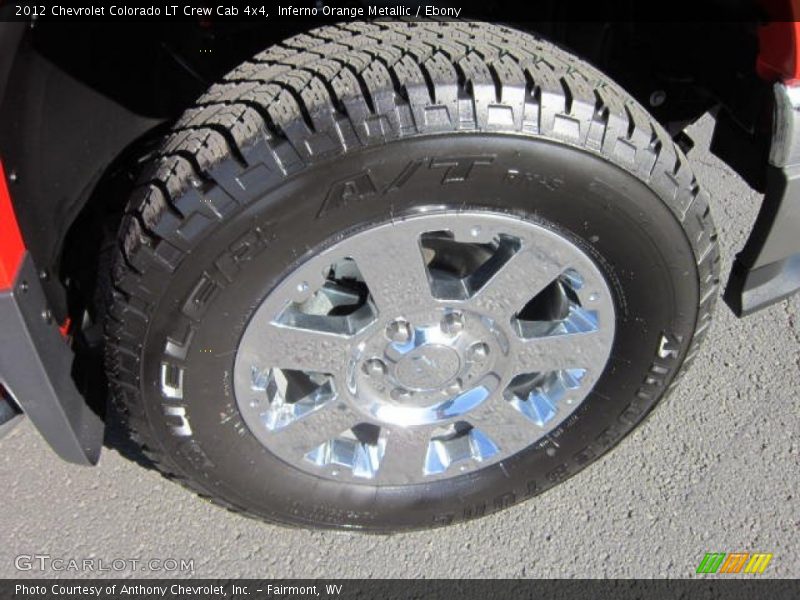 Inferno Orange Metallic / Ebony 2012 Chevrolet Colorado LT Crew Cab 4x4
