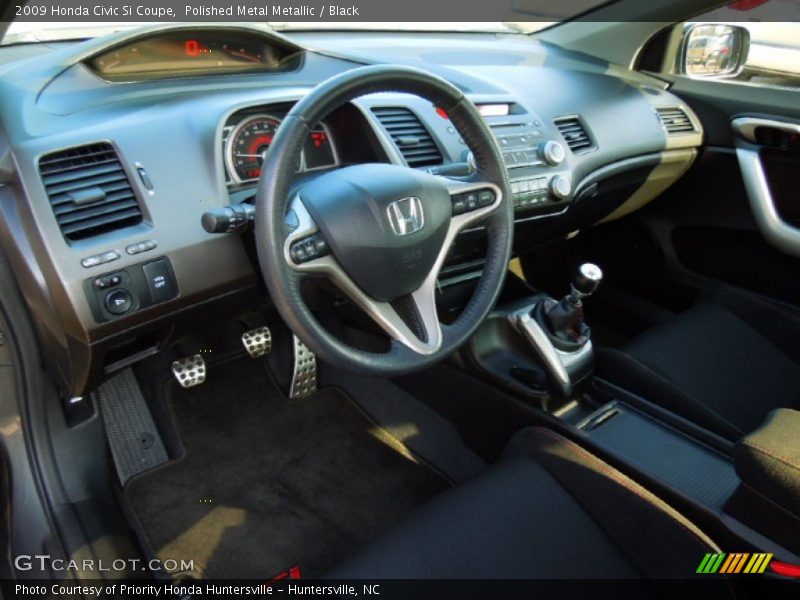 Polished Metal Metallic / Black 2009 Honda Civic Si Coupe