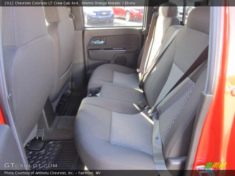 Inferno Orange Metallic / Ebony 2012 Chevrolet Colorado LT Crew Cab 4x4