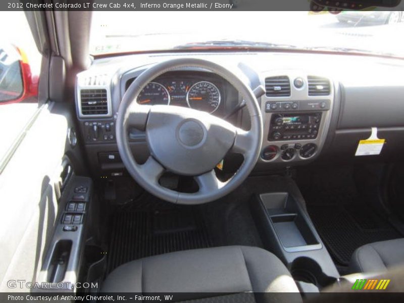 Inferno Orange Metallic / Ebony 2012 Chevrolet Colorado LT Crew Cab 4x4