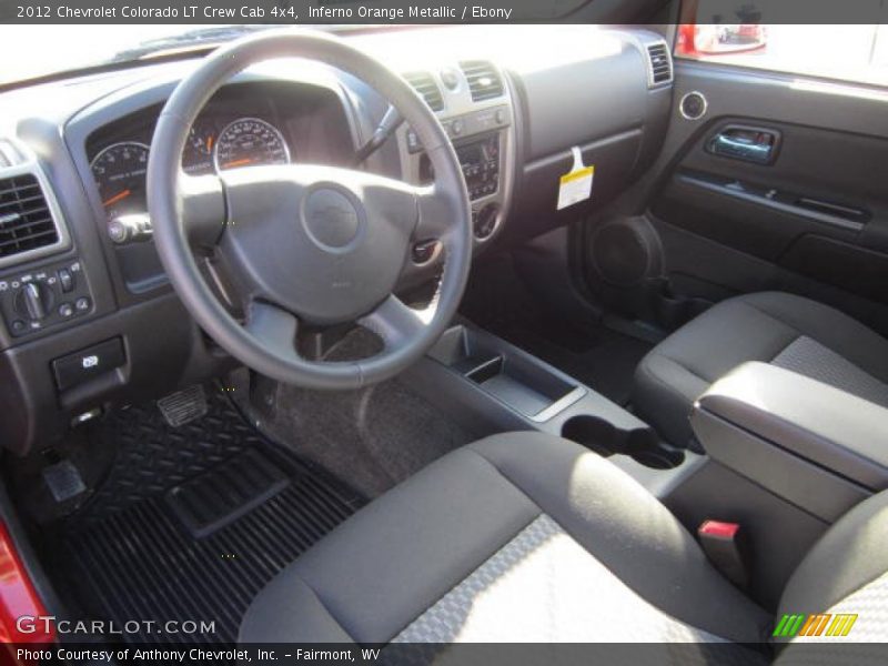 Inferno Orange Metallic / Ebony 2012 Chevrolet Colorado LT Crew Cab 4x4