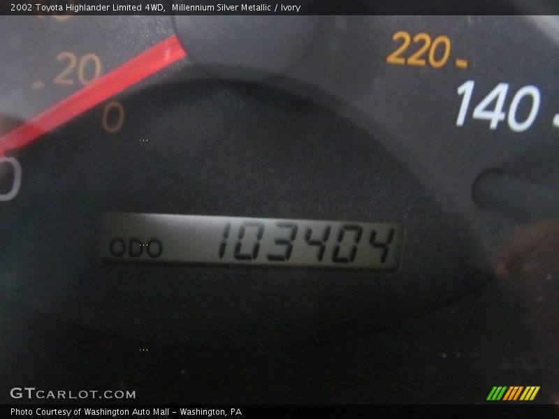 Millennium Silver Metallic / Ivory 2002 Toyota Highlander Limited 4WD