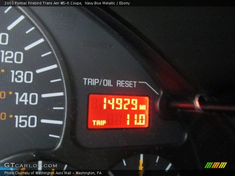 Navy Blue Metallic / Ebony 2001 Pontiac Firebird Trans Am WS-6 Coupe